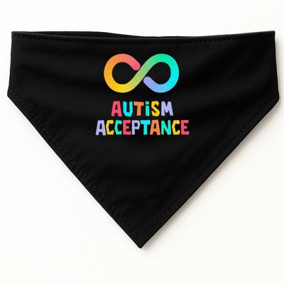 Red Instead Autism Acceptance of Autism USA-Made Doggie Bandana