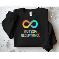 Red Instead Autism Acceptance of Autism Sweatshirt