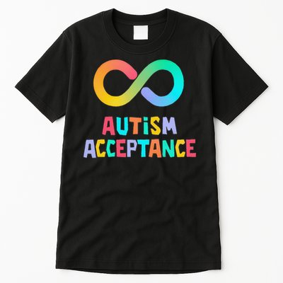 Red Instead Autism Acceptance of Autism Tall T-Shirt