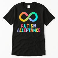 Red Instead Autism Acceptance of Autism Tall T-Shirt