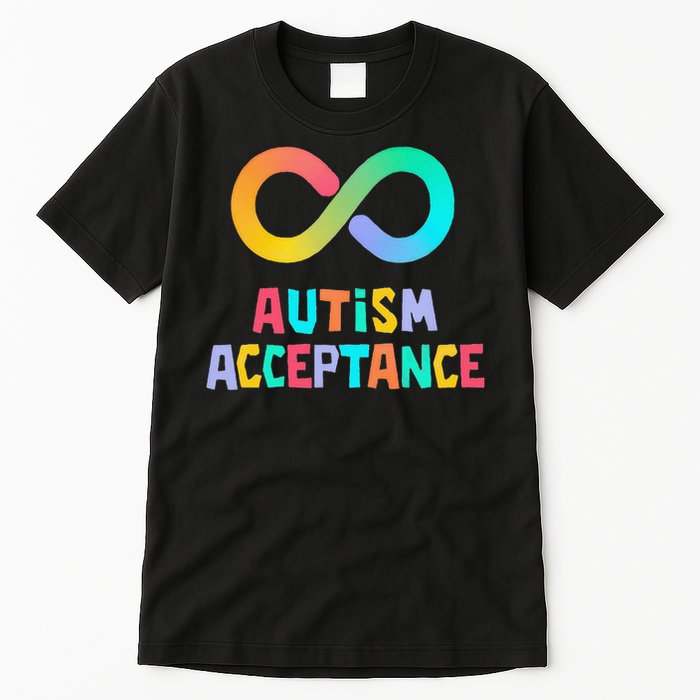 Red Instead Autism Acceptance of Autism Tall T-Shirt