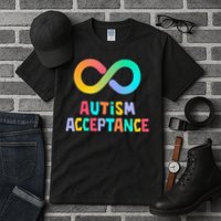 Red Instead Autism Acceptance of Autism Tall T-Shirt