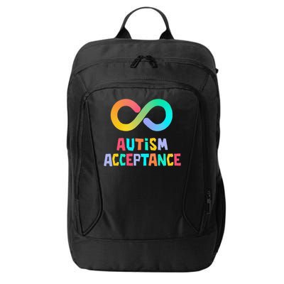 Red Instead Autism Acceptance of Autism City Backpack