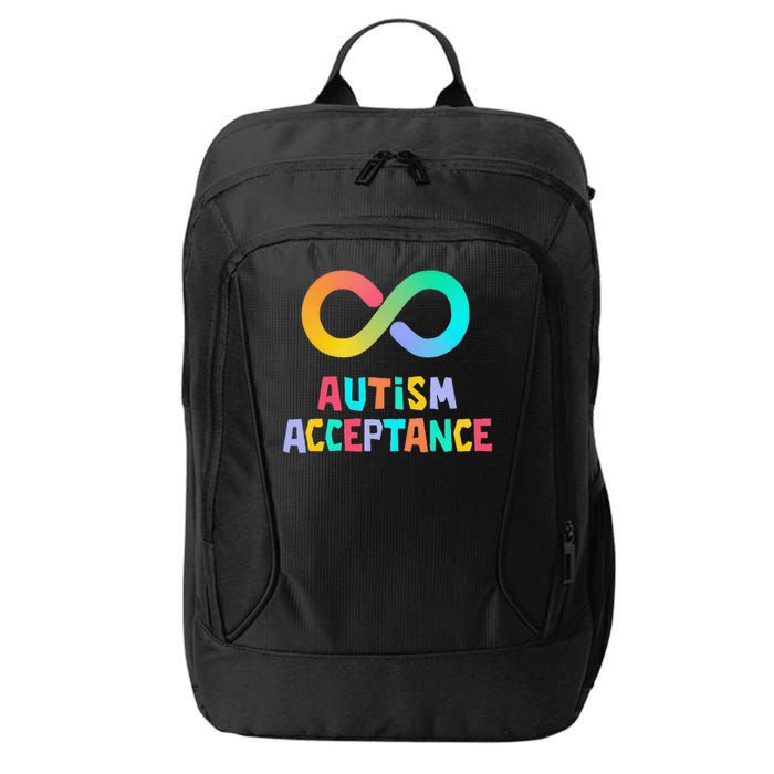 Red Instead Autism Acceptance of Autism City Backpack