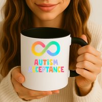 Red Instead Autism Acceptance of Autism Mug