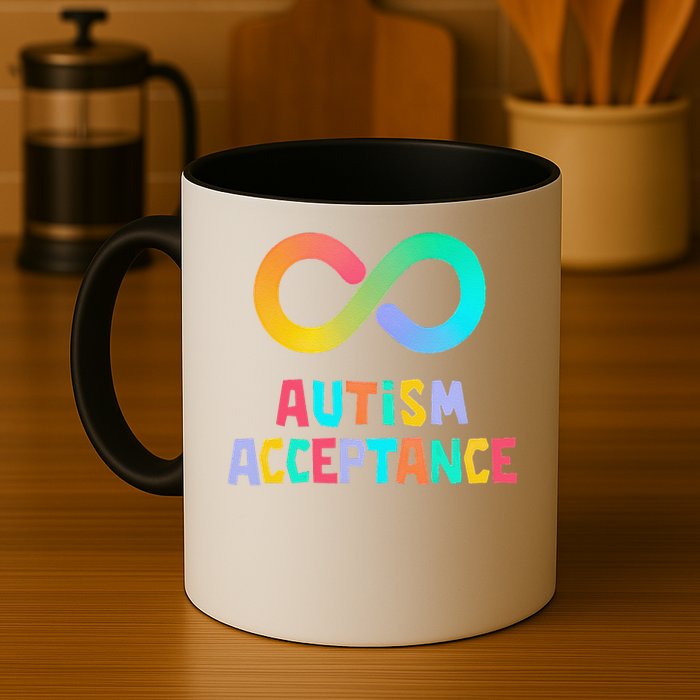 Red Instead Autism Acceptance of Autism Mug