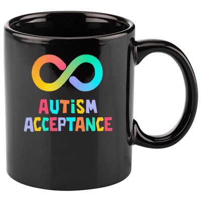 Red Instead Autism Acceptance of Autism 11oz C Handle Ceramic Mug
