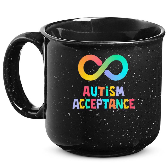 Red Instead Autism Acceptance of Autism 15oz Campfire Ceramic Mug