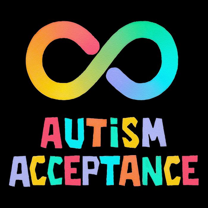 Red Instead Autism Acceptance of Autism Drawstring Bag