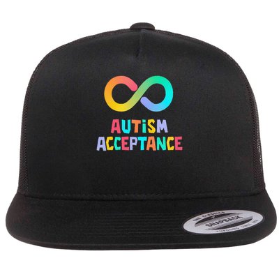 Red Instead Autism Acceptance of Autism Flatbill Hat