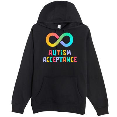 Red Instead Autism Acceptance of Autism Premium Pullover Hoodie
