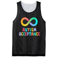 Red Instead Autism Acceptance of Autism Mesh Reversible Basketball Jersey Tank