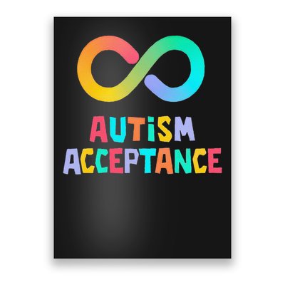Red Instead Autism Acceptance of Autism Poster