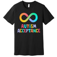 Red Instead Autism Acceptance of Autism Premium T-Shirt