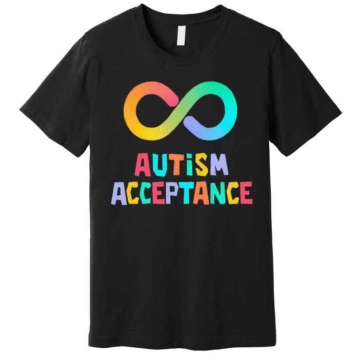Red Instead Autism Acceptance of Autism Premium T-Shirt