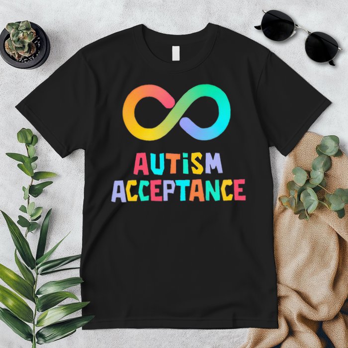 Red Instead Autism Acceptance of Autism Premium T-Shirt