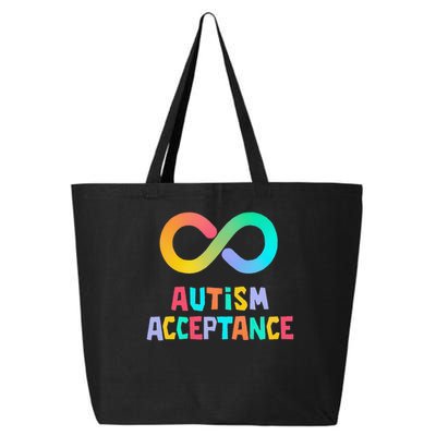 Red Instead Autism Acceptance of Autism 25L Jumbo Tote