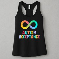 Red Instead Autism Acceptance of Autism Womens Tank Top