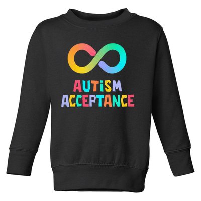 Red Instead Autism Acceptance of Autism Toddler Sweatshirt
