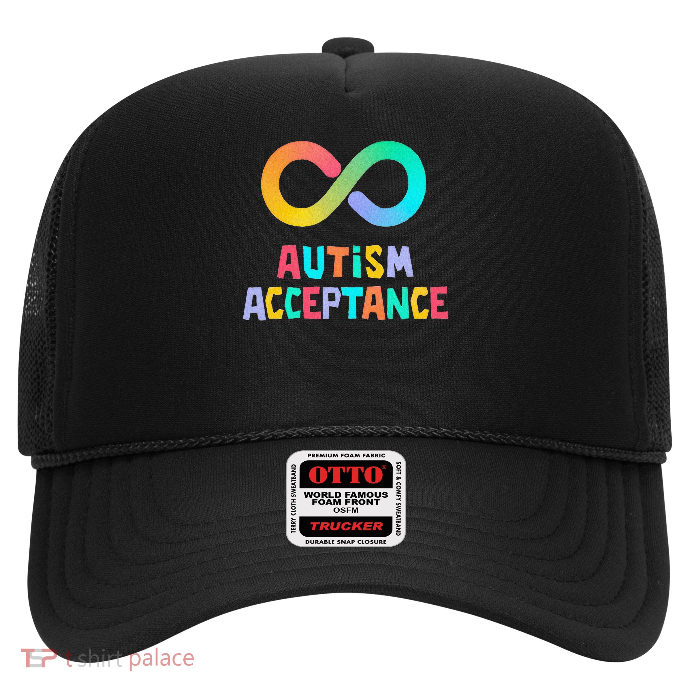 Red Instead Autism Acceptance of Autism Trucker Hat