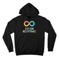 Red Instead Autism Acceptance of Autism Tall Hoodie