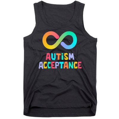 Red Instead Autism Acceptance of Autism Tank Top