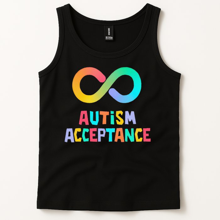 Red Instead Autism Acceptance of Autism Tank Top