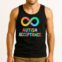Red Instead Autism Acceptance of Autism Tank Top