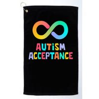 Red Instead Autism Acceptance of Autism Golf Towel