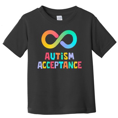 Red Instead Autism Acceptance of Autism Toddler T-Shirt