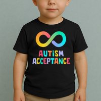 Red Instead Autism Acceptance of Autism Toddler T-Shirt