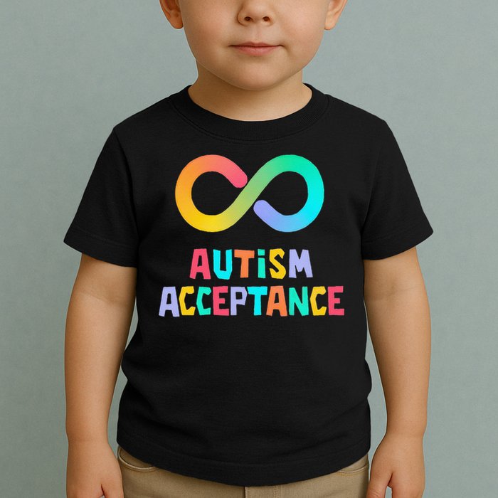 Red Instead Autism Acceptance of Autism Toddler T-Shirt