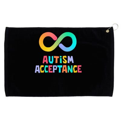 Red Instead Autism Acceptance of Autism Grommeted Golf Towel