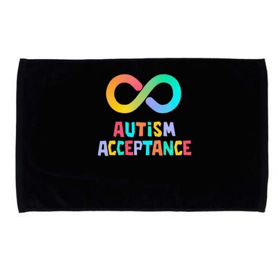 Red Instead Autism Acceptance of Autism Microfiber Hand Towel
