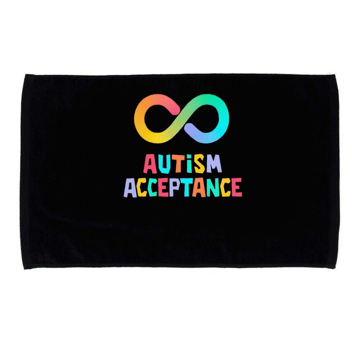 Red Instead Autism Acceptance of Autism Microfiber Hand Towel