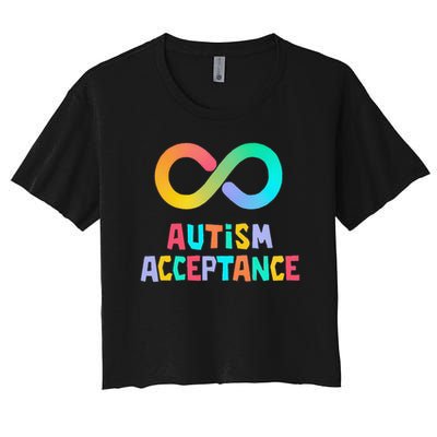 Red Instead Autism Acceptance of Autism Crop Top