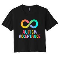 Red Instead Autism Acceptance of Autism Crop Top