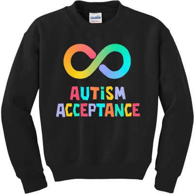Red Instead Autism Acceptance of Autism Kids Sweatshirt