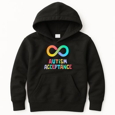 Red Instead Autism Acceptance of Autism Kids Hoodie