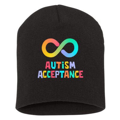 Red Instead Autism Acceptance of Autism Short Acrylic Beanie