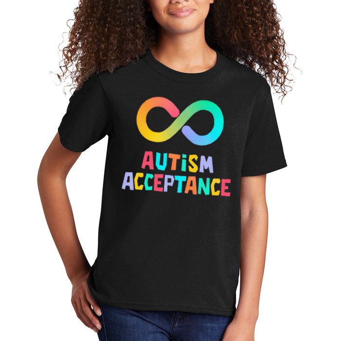 Red Instead Autism Acceptance of Autism Kids T-Shirt