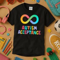 Red Instead Autism Acceptance of Autism Kids T-Shirt