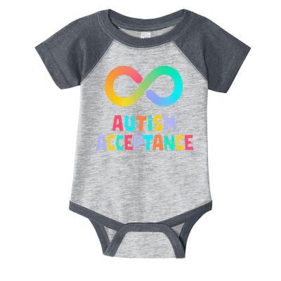 Red Instead Autism Acceptance of Autism Infant Baby Jersey Bodysuit