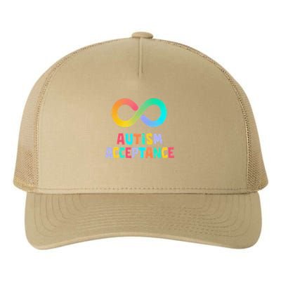 Red Instead Autism Acceptance of Autism Yupoong Adult 5-Panel Trucker Hat