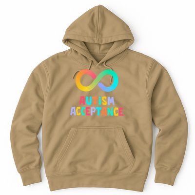 Red Instead Autism Acceptance of Autism Hoodie