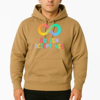 Red Instead Autism Acceptance of Autism Hoodie