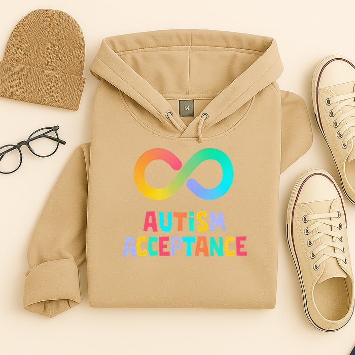 Red Instead Autism Acceptance of Autism Hoodie