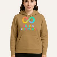 Red Instead Autism Acceptance of Autism Hoodie