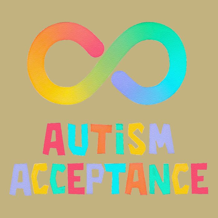 Red Instead Autism Acceptance of Autism Cooling Performance Long Sleeve Crew
