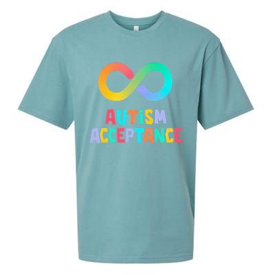 Red Instead Autism Acceptance of Autism Sueded Cloud Jersey T-Shirt